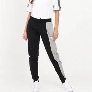 Adidas Essentials Colorblock Women's Joggers Black/Grey/White‎ Size Small NWT